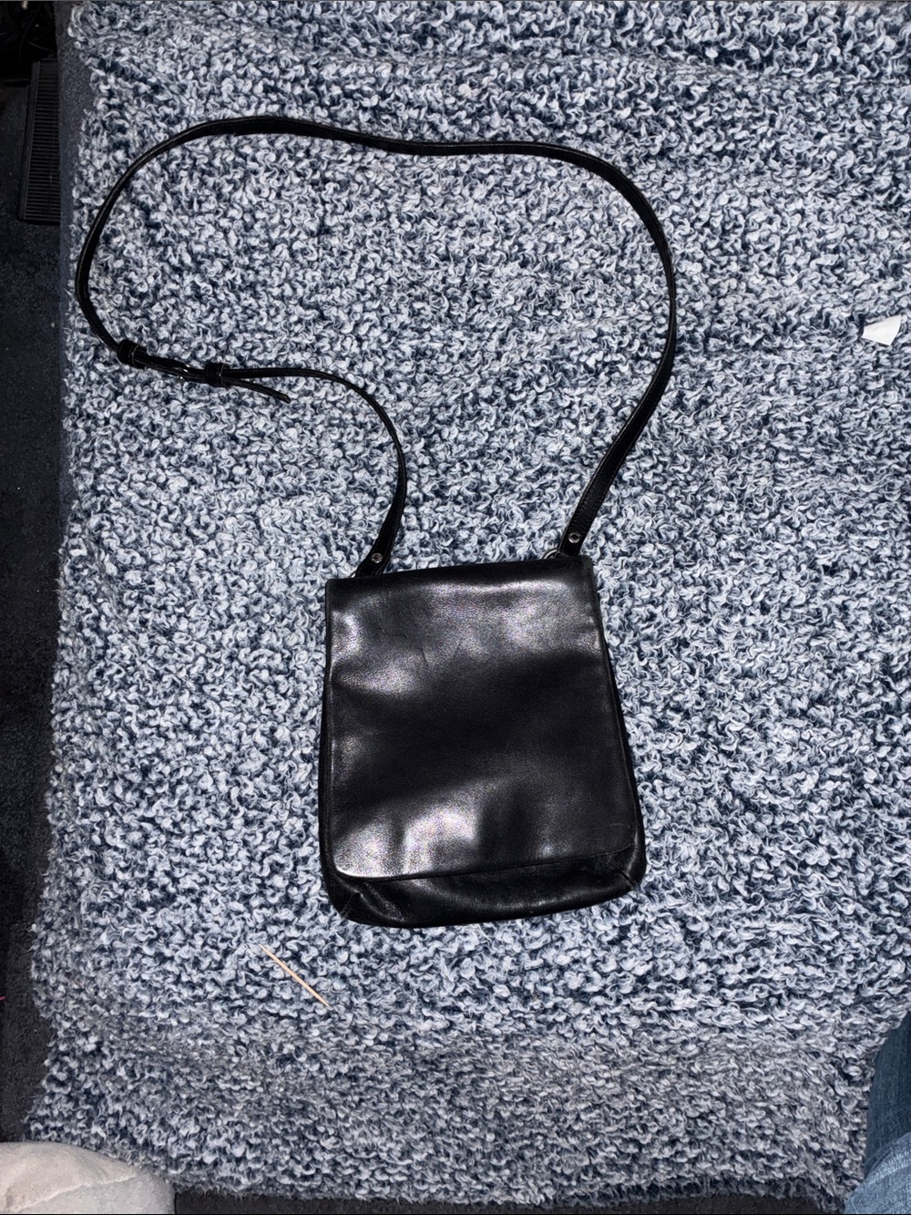 Vintage Coach Black Leather Crossbody Bag - Men